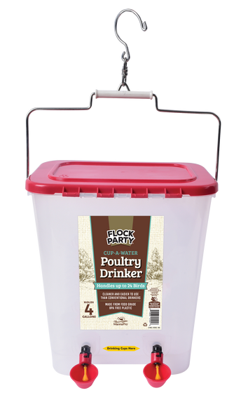 Flock Party™ Cup-A-Water Poultry Drinker