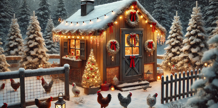 Christmas chicken coop designed by AI!